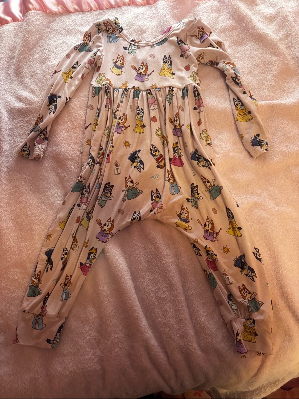 Girls' Pink Bamboo Alleycat Romper (Bluey)